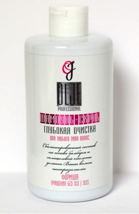 OLJE Шампунь – скраб глубокая очистка для любого типа волос, 450 мл в Туле