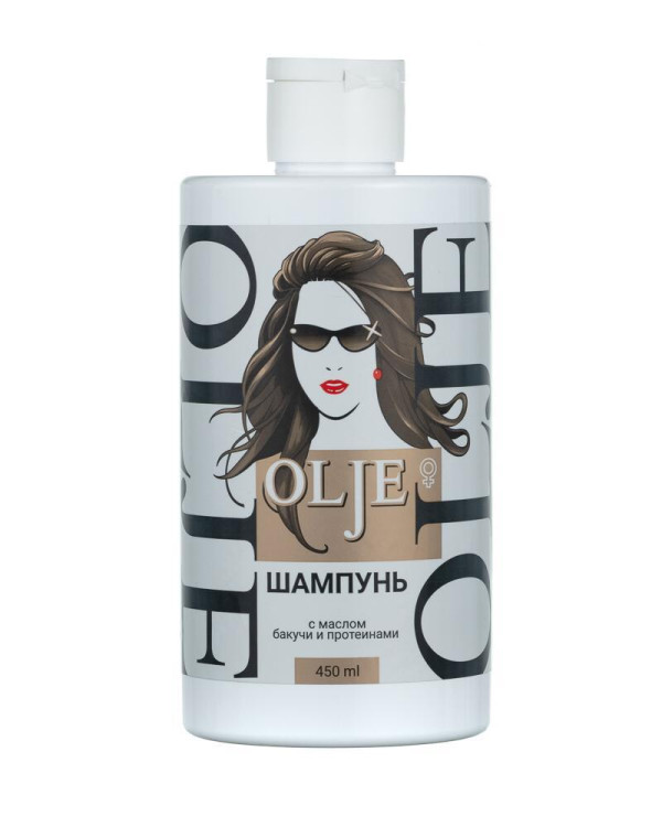 OLJE. Шампунь женский с маслом бакучи и протеинами, 450 мл в Туле